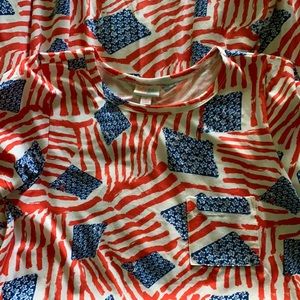 Red white and blue Carly